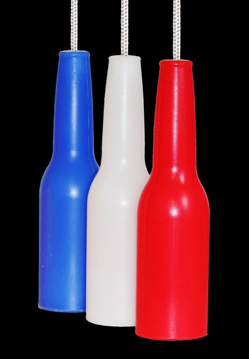 Do-All Outdoors Reusable Bottle Shooting Targets, All Calibers, Pack of 3, Multicolor, 9" X 9" X 2.5", Red/White/Blue