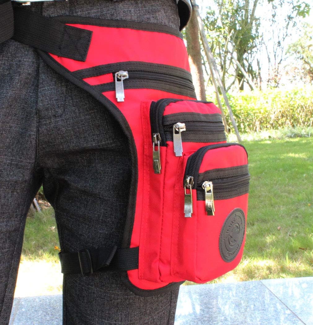 Nylon Drop Leg Bag Hiking Waist Pack for Men Women Tactical Motorcycle Bike Cycling Riding Travel Outdoor Sports Fanny Pouch