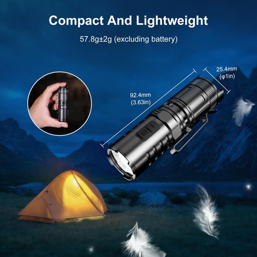 klarus XT1C Pro Helmet Tactical Flashlight, 1000 Lumens Bright Hard Hat Light, with Helmet Mount, One Click Fast Response, Military Accessories for Firefighter, Police and Guard