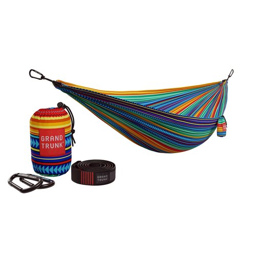 Grand Trunk Double Deluxe Parachute Nylon Hammock - 500lb Capacity Camping Hammock, 10.5x6.5ft, Lightweight & Durable (Cabo)