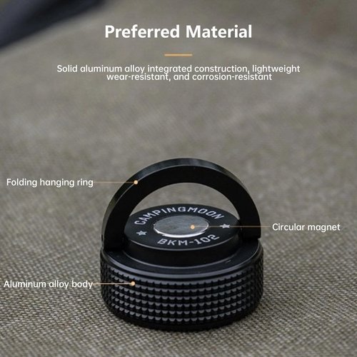Campingmoon Camping Gas Canisters Cover Aluminum Alloy Protective 16oz/1L Small Propane Tank Cap With Magnet and Hanging Ring