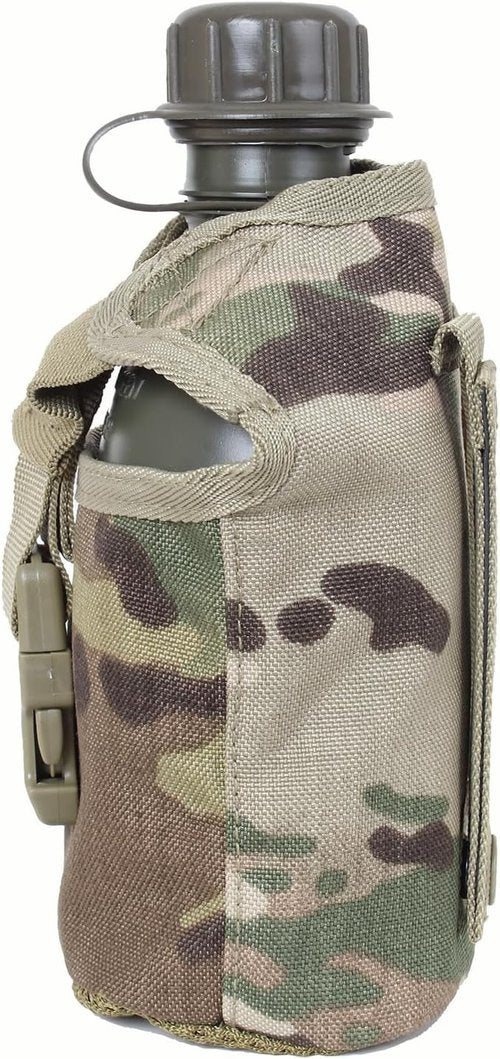 1 Quart MOLLE Canteen Pouch - Essential Camping Hydration Accessory, MultiCam