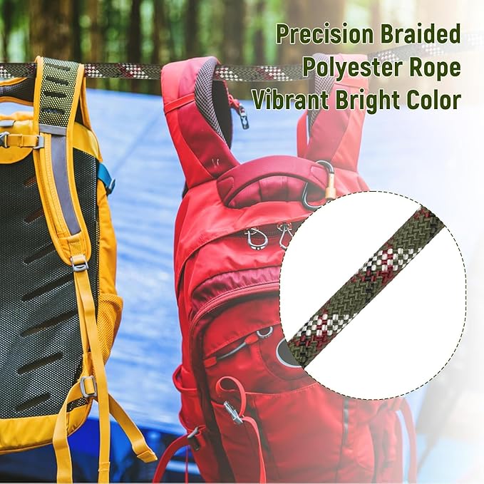 Arborist Rope Climbing Rope 48 Strands Tree Rope 1/2 Inch for Climbing Tree Swing Pulling Sailing