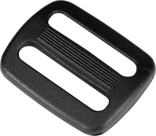 Black Plastic Tri-Glide Slide – for Bag Straps, Rifle Slings, Dog Collars - 1 Inch