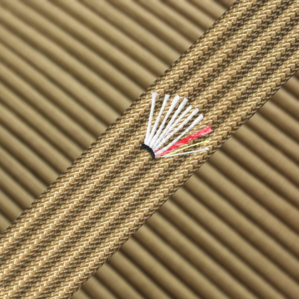 PSKOOK Survival Paracord Parachute Fire Cord Survival Ropes Red Tinder Cord PE Fishing Line Cotton Thread 7 Strands Outdoor 20, 25, 100 Feet