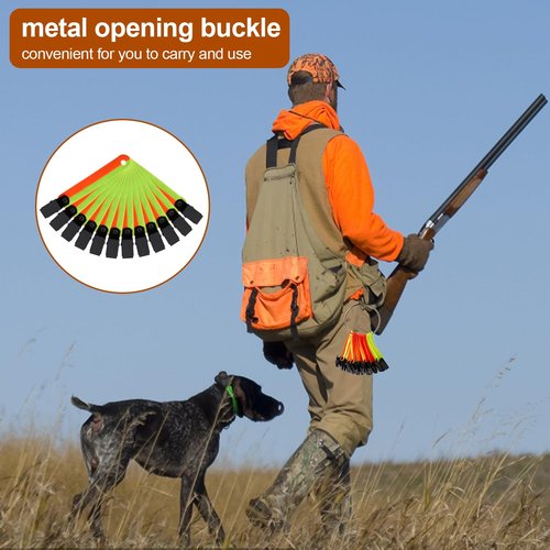 lasuroa 36pcs Reflective Trail Markers, High Visibility Trail Markers with Open Buckle Reflective Trail Marker Clips Hunting Accessories for Tree Stand Hunting Outdoor Hiking Camping