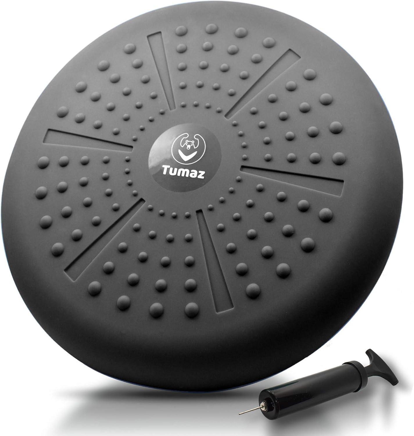 Tumaz Wobble Cushion - Wiggle Seat to Improve Sitting Posture & Stay Focused for Sensory Kids, Balance Disc to Core Strength & Flexible Seating [Extra Thick Balance Board, Pump Included Wobble Board]