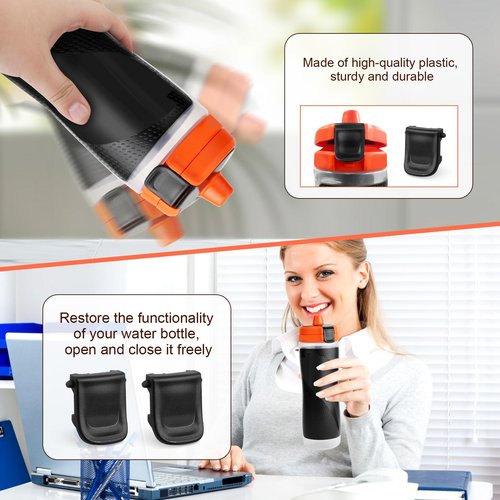 PEUTIER 2pcs Clip for Gatorade GX Bottle, Replacement Lid Clip Bottle Mouth Fastener Bottle Clamp Buckle to Fasten The Lid Bottle Accessories for Water Bottles