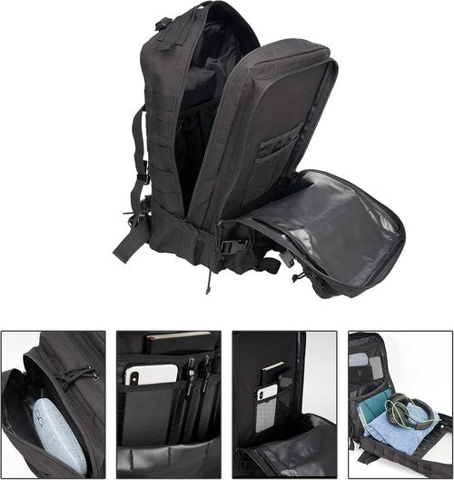 Dunnta Tactical Backpack, 3 Day Assault Pack Molle Bug Out Bag 42L Military Backpack for Hiking Camping Trekking Hunting