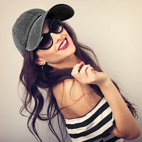 6 Pack Distressed Baseball Cap Washed Cotton Dad Hat for Men Women Black