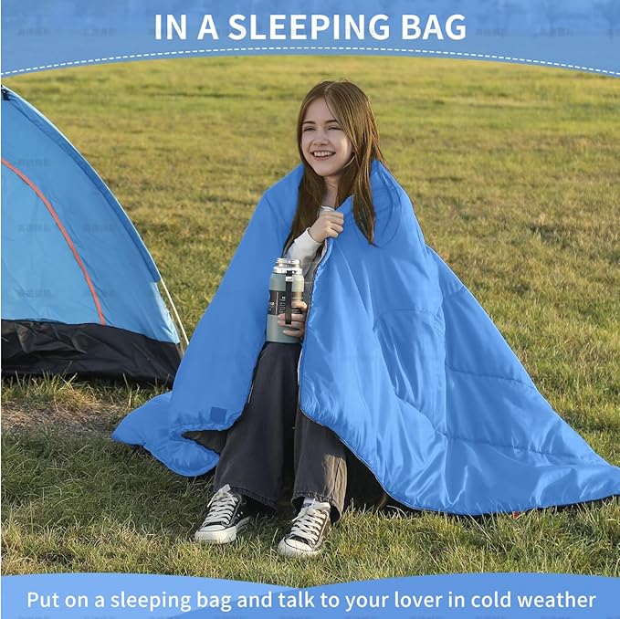 Sleeping Bags for Adults Kids，Lightweight Waterproof Compact Sleeping Bag with Stuff Sack for Warm Camping Cold Hiking Traveling Outdoor Activities002