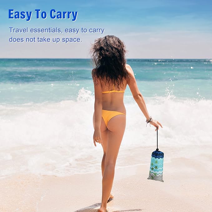 Beach Blanket Waterproof Sandproof, 79x79Inch Sand Free Beach Mat, Quick Drying, Light Weight and Portable Outdoor Picnic Mat for Travel, Camping