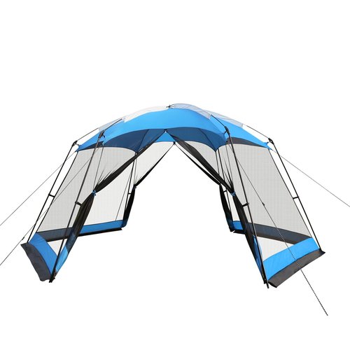 Hyper Venture Screen House 15x13 FT Mesh Canopy Tent Camping Gazebo Shelter for 8-10 People Outdoor Party Activities