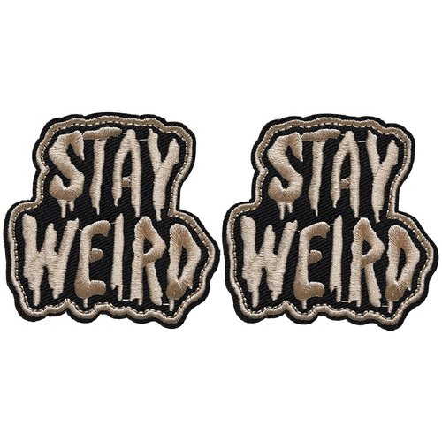 Stay Weird Patches, Funny Tactical Military Morale Patch for Tactical Gear, Pack of 2