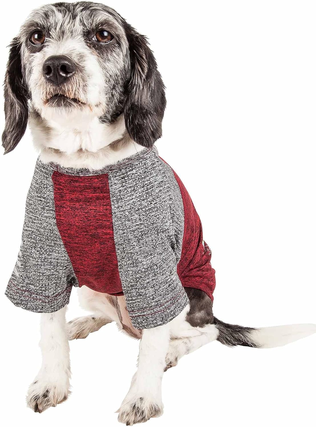 Pet Life ® Active 'Hybreed' 4-Way Stretch Two-Toned Performance Dog T-Shirt X-Large