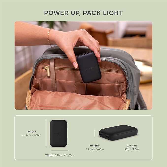 Satechi OntheGo 67W Wall Charger, GaN USB C Travel Charger with 2 USB-C PD Fast Charging Ports, for MacBook Pro/Air, iPad Pro/Air, iPhone 16, Steam Deck, Galaxy, Windows – Black
