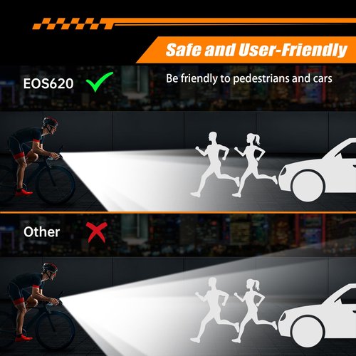 Bike Lights, Bike Lights for Night Riding, 6 LED Aluminum Alloy USB Rechargeable Bike Headlight and Tail Light, IPX5 Waterproof Bicycle Light Front and Back, Bike Light Front and Rear Set for Adults