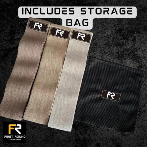 Resistance Bands Set with Carry Bag, 3 Pieces (Black)