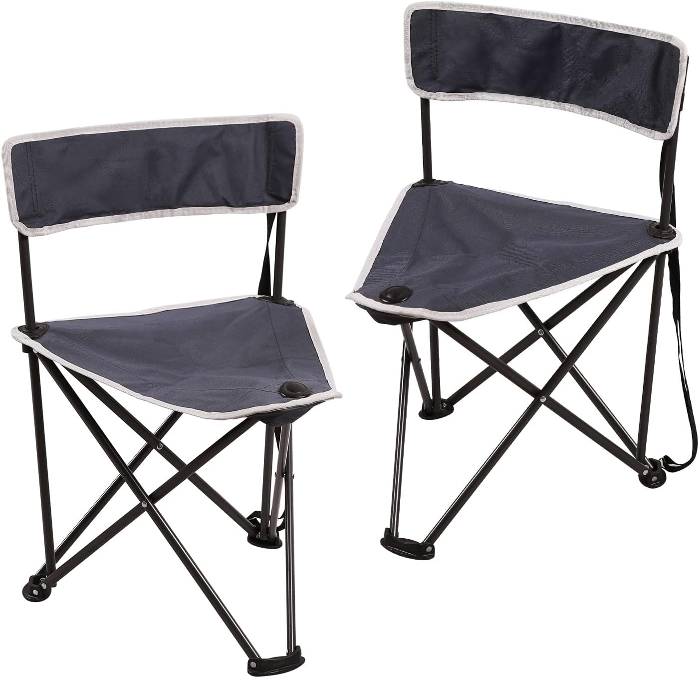REDCAMP 2 Pack Tripod Hunting Chairs for Blinds, Folding Lightweight Portable Fishing Chair for Adults Hunting Stools with Backrest, Golf Chairs for Spectators, Camo