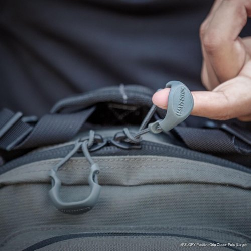 MAXPEDITION Positive Grip Zipper Pulls (Large, Gray) Pack of 6, Zipper Pull Replacement for Tactical Backpack, EDC Pouch, Bug Out Bag & Luggage, Sling Pull Tab, PZLGRY