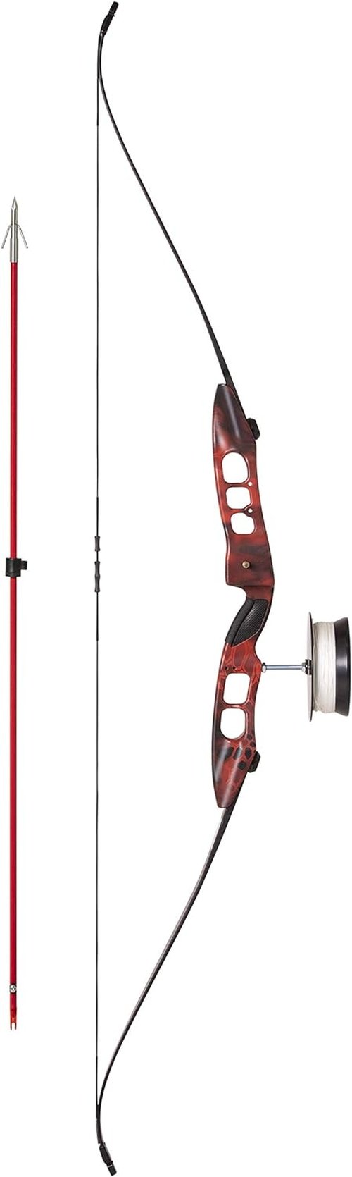 Cajun Winch Pro Reel Bowfishing Kit - Ultimate Bundle Including Winch Pro Reel, 25 Yards of 250 lbs. Line, 2 Arrows W/Piranha Points, Slides, Stops, and Brush Fire Arrow Rest