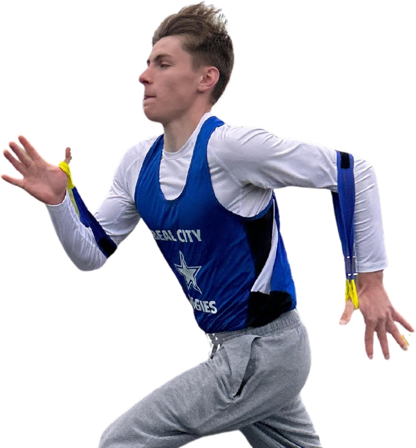Tumbl Trak Adjustable Lycra Running Arms® - Correcting Arm Position for Track and Field, Agility Training and Speed Training - Unisex Youth