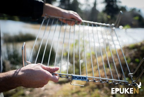 EPUKEN® Folding Grill – Compact Campfire Grill for Camping, Hiking & Outdoor Cooking - Lightweight 2.65 lbs Stainless Steel BBQ