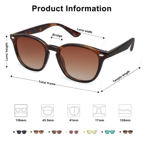 SOJOS Retro Kids Square Polarized Sunglasses for Girls Boys Age 3-10 UV400 Protection De Sol Gafas SK5616 Tortoise/Brown Lens