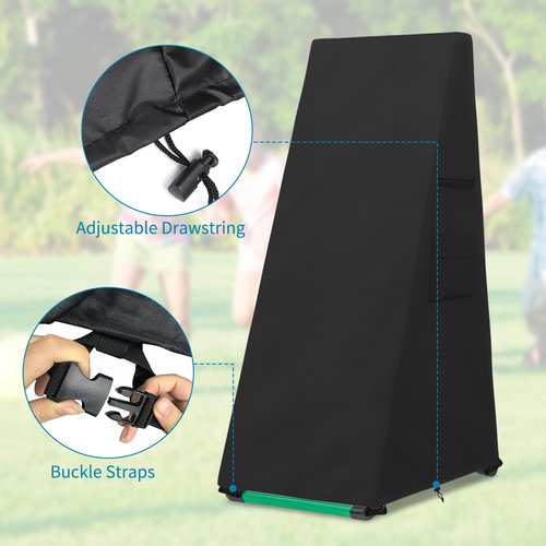 Roasivi Outdoor Axe Throwing Target Game Set Cover for Backyard Waterproof Steel Frame Axe Throw Target Protective Cover 25"L x 33"W x 58"H Black