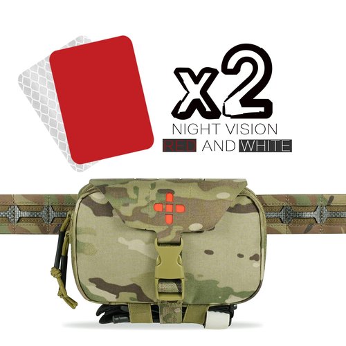 Lonloke Ifak Pouch-Rapid Deployment Tactical MOLLE Trauma Kit Pouches, Quick Release Tear-Off Medical First Aid Kit Organiser with Red Immediate Identify for Emergency Surviva Activities. (MC)