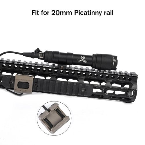 NECARL Remote Pressure Switch, Tactical Flashlight Weapon Light Switch for M300 M600 Scout Light, with Mount Accessories for 20mm Picatinny Mlok/Keymod Rail