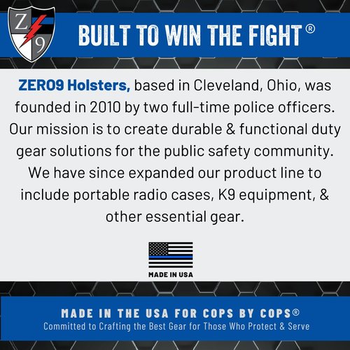 Zero9 Holsters - Model 4062 Double Handcuff Case, Compatible with ASP Ultra Plus and Forged Series Cuffs (Black, Molle Lok)