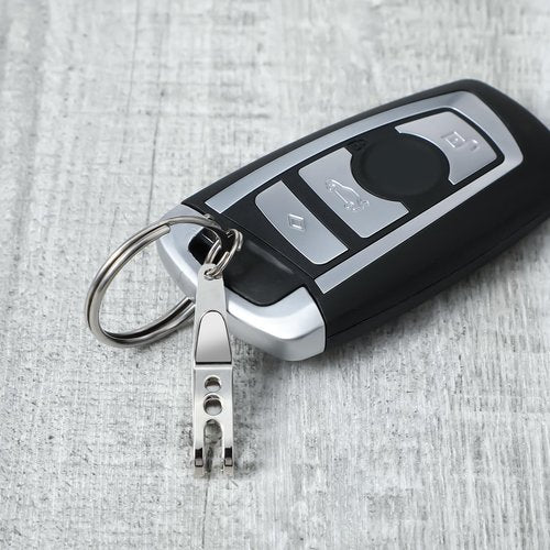 Molain 5Pcs Pocket Bag Suspension Clip With Keychain, Stainless Steel Waist Belt Hanging Clip Key Buckles, Silver