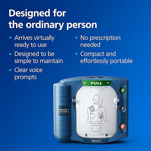 Philips HeartStart Home AED Defibrillator, Value Package M5068A-C04