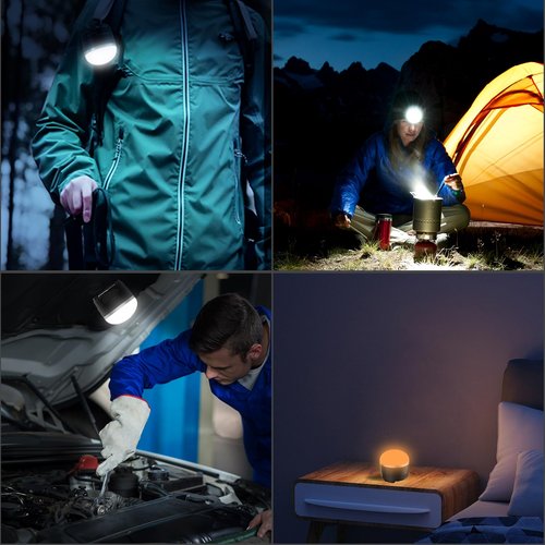 RGB Rechargeable Camping Lights 1000LM,YINGWOND 4000mAh LED Portable Camping Lantern with Magnet,Waterproof Tent Light for Emergency Power Outages Hiking Home Hurricane
