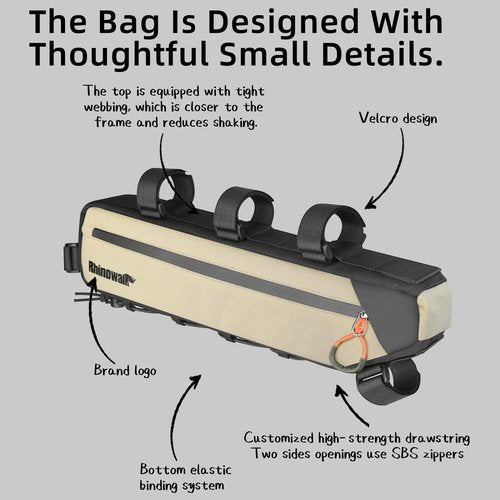Rhinowalk Bike Frame Bag Bicycle Under Top Tube Bag Triangle Bag Cycling Tools Storage Bag for Road Bike Gravel Bike Accessory