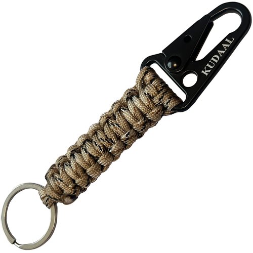 KUDAAL Paracord Lanyard Key Strap Neck Lanyard Keychain Braided Lanyhard Heavy Duty for Keys Badge ID Holder Wallet Whistle (CAMOUFLAGE, 19.68 Inch)