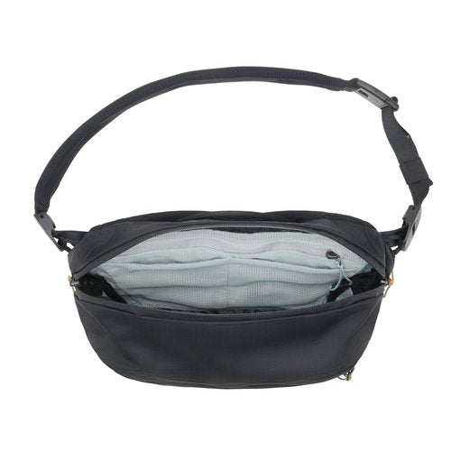 Peak Design Outdoor Sling 2L, Black, Padded Adjustable Shoulder Strap for Crossbody or Waist Carry, 2 Mesh Pockets, Ideal for Carrying Cameras & Small Essentials, Versatile Sling Bag for Men & Women