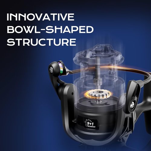 Handing M1 Pro Fishing Reels for Saltwater or Freshwater Spinning Reels Fully Enclosed Structure Fishing Spinning Reel 33 Lbs Max Drag Fishing Reel Spinning 9+1 Stainless BB Size 3000