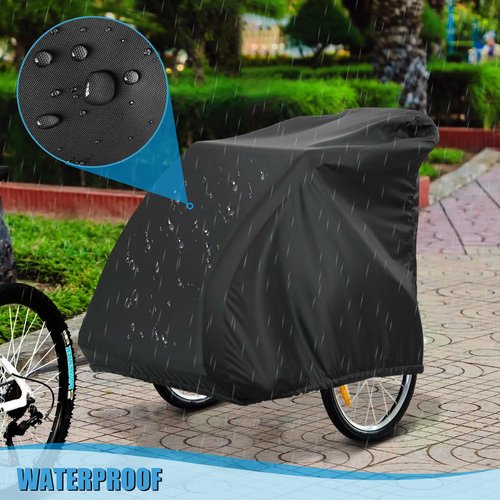 Gicov Bicycle Trailer Cover waterproof Bike Trailer Storage Cover with Adjustable Drawstring Pet Bike Trailer Protection Cover