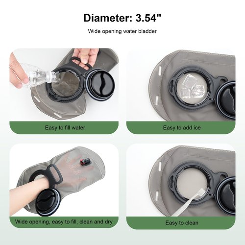 2.5L Large-Capacity TPU Outdoor Hydration Bladder with Matte Finish & Quick-Disconnect Tube for Easy Cleaning – Ideal for Hiking, Biking, and Outdoor Activities