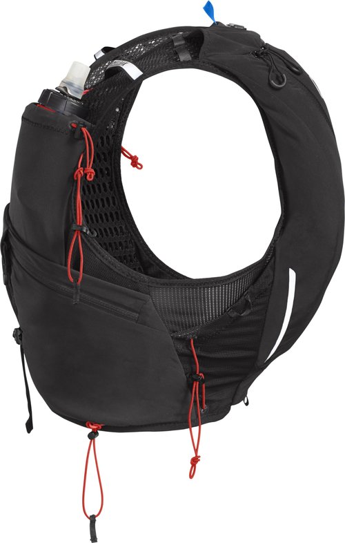 CamelBak Apex Pro Run Endrance Racing Vest with RECCO Technology - Soft Flask Hydration and Trekking Pole Quiver - Black, X-Small