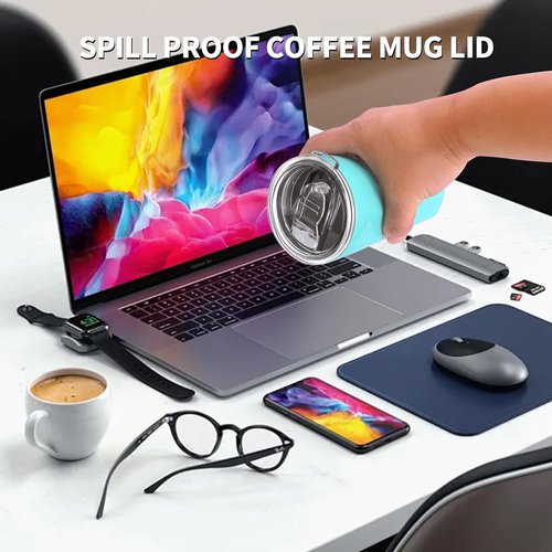UXIETIN 2PCS Spill Proof Replacement Lid Compatible with Corkcicle 16OZ Travel Coffee Tumbler(FIT 16OZ ONLY)