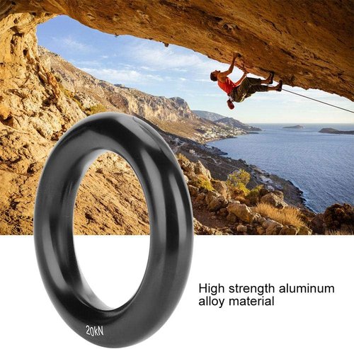 Aluminum Rappel Ring for Rock Climbing 12mm Multi-Use Descender Gear Rock Climbing Accessories Outdoor Safety Equipment for Rappelling