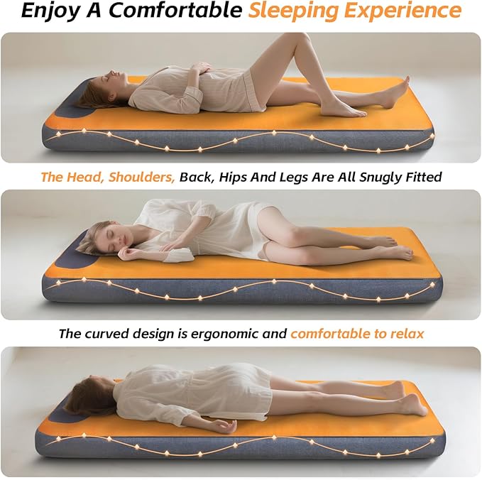 Self Inflating Sleeping Pad, Camping Mattress Built-in Electric Pump, 2-Minute Quick Inflation, Durable Waterproof and Leakproof, Compact and Portable, Suitable for Home Camping Trips