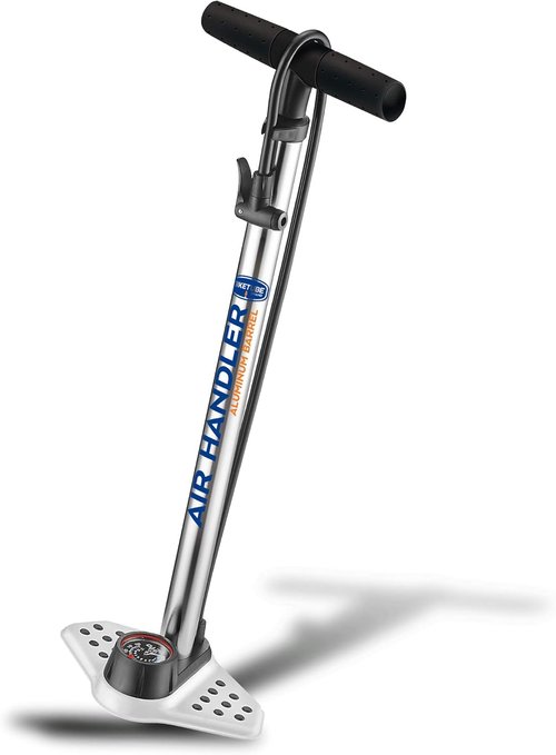 Air Handler Bike Floor Pump by BIKETUBE BRAND – High Pressure Bicycle Pump with Industrial Gauge – Fits Presta & Schrader Valves – Kraton Grip – Road, MTB, Gravel, Hybrid Bike Accessory