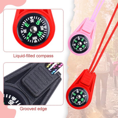 10 Pack Kids Compass Bulk Mini Compass for Kids,Children's Classroom Compass for Navigation Lesson,Plastic Compass for Party Favor/Hiking/Boy Scout/Outdoor Survival (Mix)