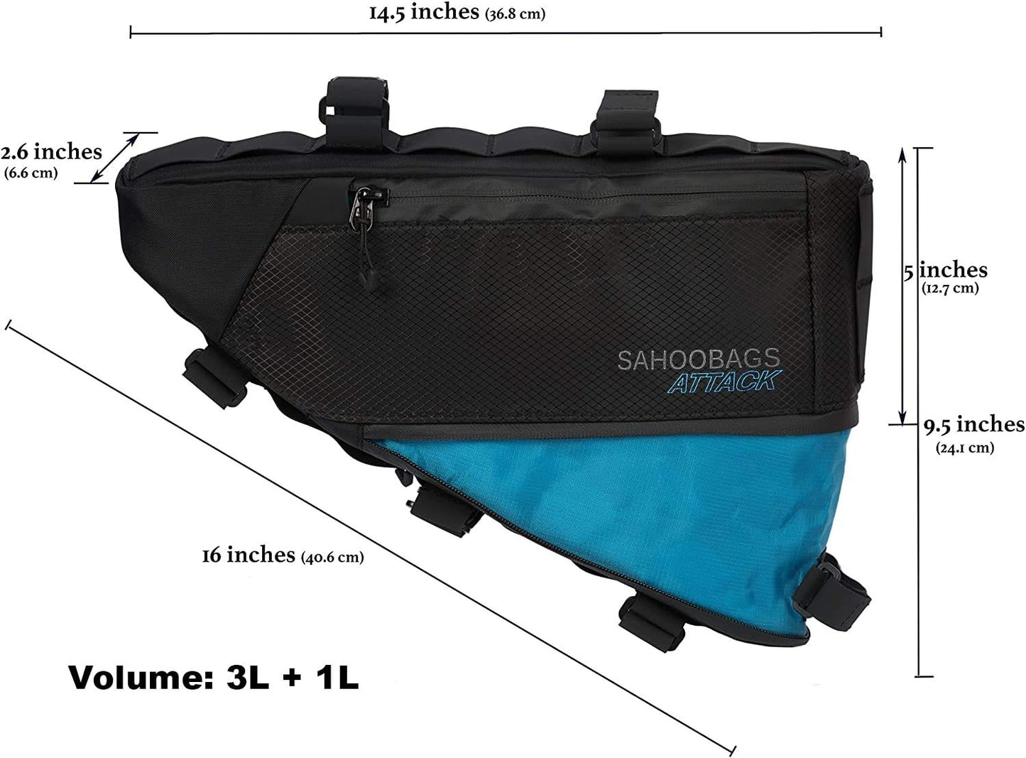 Roswheel ATTACK Series 121371 Waterproof Expandable Capacity Bike Frame Triangle Bag for Bicycle Cycling Accessories