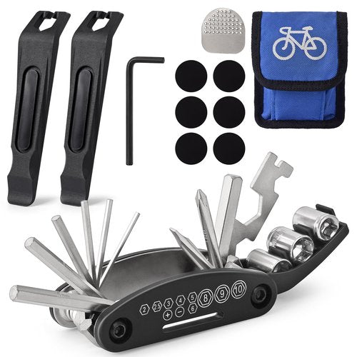 Bike Tool Kit, Bike Tire Repair kit with Multitool and Tire Levers for Cyclists on Race or Cycling Adventure(Classical)