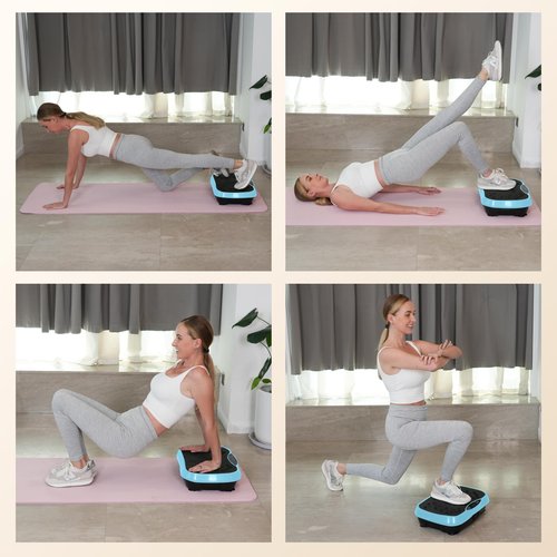 LSRZSPORT Vibration Plate, Exercise Machine Vibration Plate for Lymphatic Drainage Weight Loss, Waver Vibration Plate 330lbs Capacity 6 Preset Modes 120 Level
